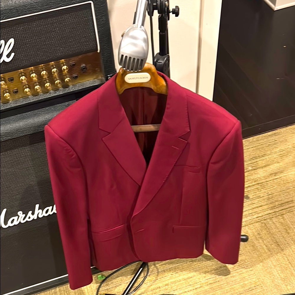 Alexander McQueen Red Sport Coat with Structured Silhouette